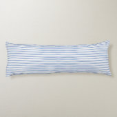Coussins Longs Blue Ticking Stripes Ferme Monogramme (Dos)