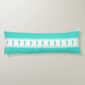 Coussins Longs Blue Turquoise Coastal Seahorses Stripes (Dos)