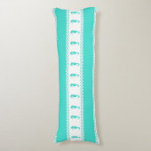 Coussins Longs Blue Turquoise Coastal Seahorses Stripes (Devant (Vertical))