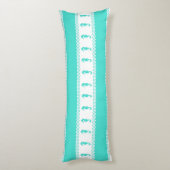 Coussins Longs Blue Turquoise Coastal Seahorses Stripes (Dos (Vertical))
