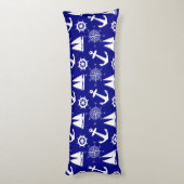 Coussins Longs Blue White Nautical Coastal Boating (Dos (Vertical))