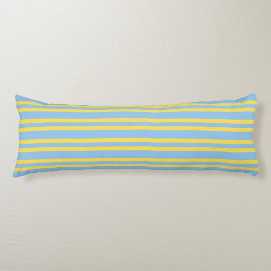 Coussins Longs Blue Yellow Stripes Seamless Pattern (Devant)