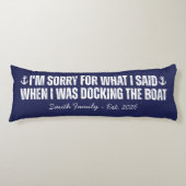 Coussins Longs Boat Pillow Nautical Gift Personalized Name (Devant)