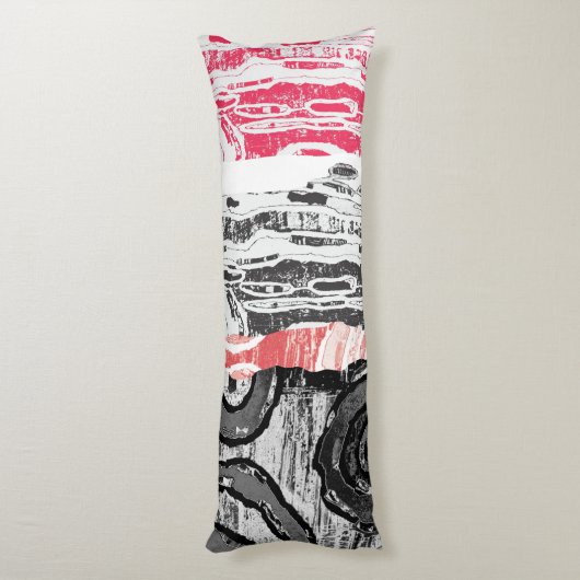 Coussins Longs Body Pillow – Friction Lands Abstract Design (Dos (Vertical))