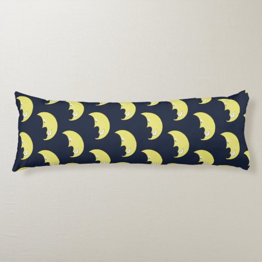 Coussins Longs Body Pillow with Smiling Moon Pattern (Devant)
