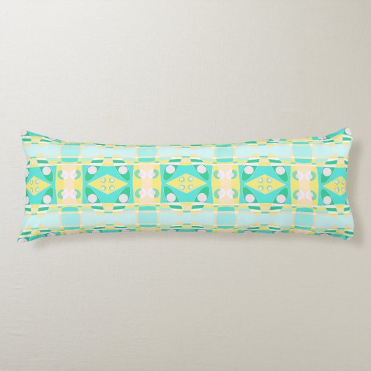 Coussins Longs Bohème Chintz 108 Aqua Jaune (Devant)