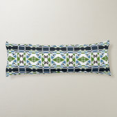 Coussins Longs Bohème Chintz 1 Oreiller Corps Vert Bleu (Dos)