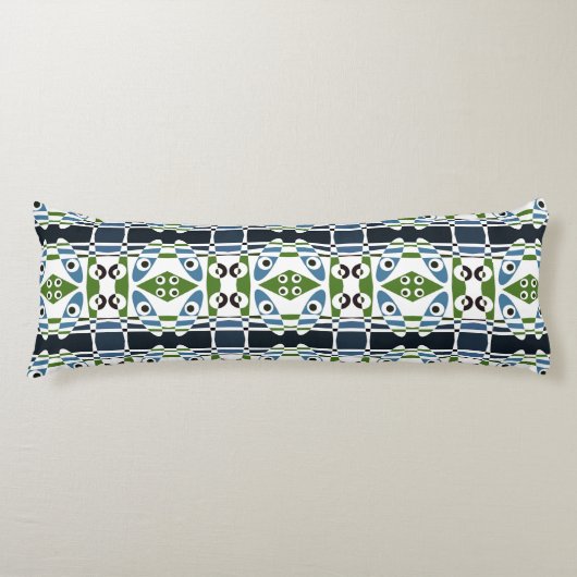 Coussins Longs Bohème Chintz 1 Oreiller Corps Vert Bleu (Devant)