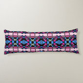 Coussins Longs Bohème Chintz 43 Rose Fuchsia Bleu noir (Dos)