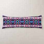 Coussins Longs Bohème Chintz 43 Rose Fuchsia Bleu noir (Devant)