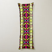 Coussins Longs Bohème Chintz 85 Jaune Crimson Noir (Dos (Vertical))