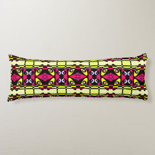 Coussins Longs Bohème Chintz 85 Jaune Crimson Noir