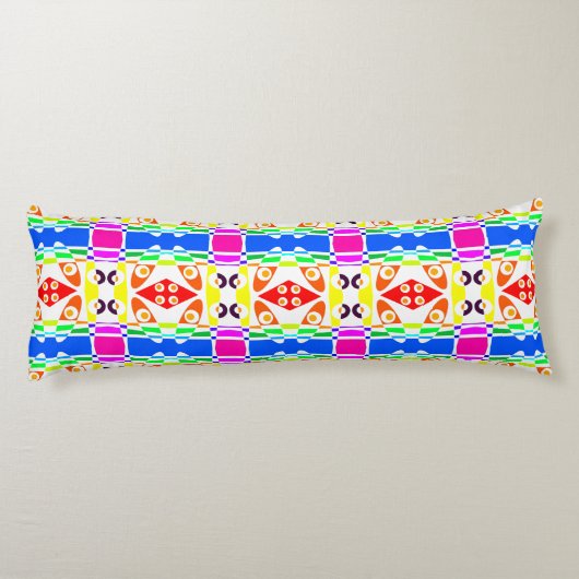 Coussins Longs Bohemian Chintz 121 Rainbow White (Dos)