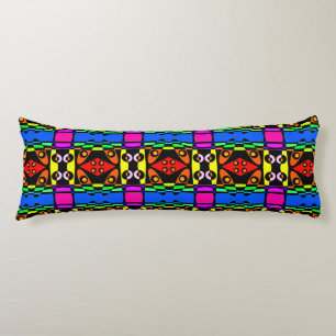 Coussins Longs Bohemian Chintz 123 Rainbow Black