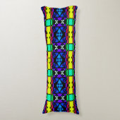 Coussins Longs Bohemian Chintz 125 Rainbow Black (Devant (Vertical))