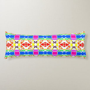 Coussins Longs Bohemian Chintz 126 Rainbow Outline