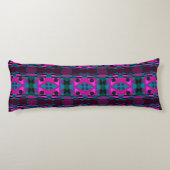 Coussins Longs Bohemian Chintz 55 Fuchsia Turquoise (Dos)