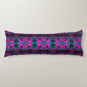 Coussins Longs Bohemian Chintz 55 Fuchsia Turquoise