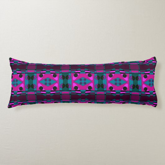Coussins Longs Bohemian Chintz 55 Fuchsia Turquoise (Devant)