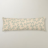 Coussins Longs Boho Blue Cream Zig Zag élégant (Dos)