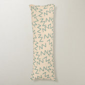 Coussins Longs Boho Blue Cream Zig Zag élégant (Devant (Vertical))