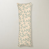 Coussins Longs Boho Blue Cream Zig Zag élégant (Dos (Vertical))