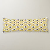 Coussins Longs Boho chic jaune ikat motif tribal monogramme (Devant)