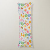 Coussins Longs Boho Flowers Motif B01.w LGrey BG (Devant (Vertical))