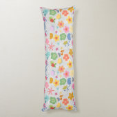 Coussins Longs Boho Flowers Motif B01.w LGrey BG (Dos (Vertical))