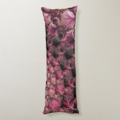 Coussins Longs Boho Funky Éclectique Rose Noir Abstrait Fractal (Dos (Vertical))
