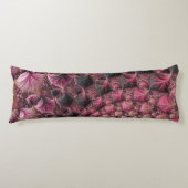 Coussins Longs Boho Funky Éclectique Rose Noir Abstrait Fractal (Devant)