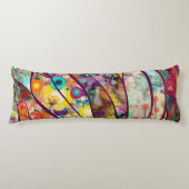 Coussins Longs Boho Kaleidoscope - Art floral inspiré par la natu (Devant)