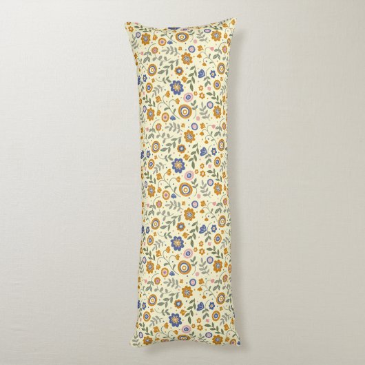 Coussins Longs Boho motif 01,w Lyellow BG (Dos (Vertical))