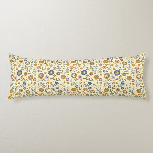 Coussins Longs Boho motif 01,w Lyellow BG (Devant)