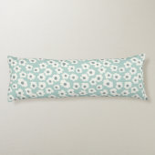 Coussins Longs Boho Vert Sage Blanc Gris Floral  (Dos)