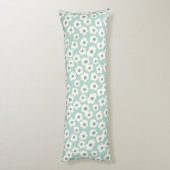 Coussins Longs Boho Vert Sage Blanc Gris Floral  (Dos (Vertical))