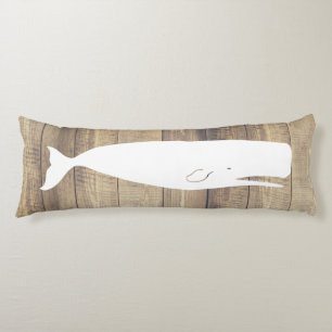 Coussins Longs Bois de baleine blanche nautique et de navire