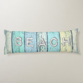 Coussins Longs Bois de flottage rustique de plage (Dos)