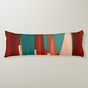 Coussins Longs Bois et turquoise