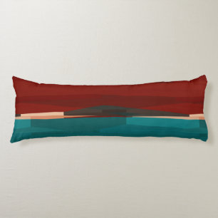 Coussins Longs Bois et turquoise