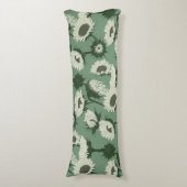 Coussins Longs Bois Imprimer Tournesol blanc (devant Vertical)