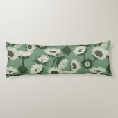 Coussins Longs Bois Imprimer Tournesol blanc (Dos)