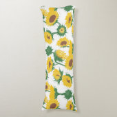 Coussins Longs Bois Imprimer Tournesol jaune (devant Vertical)