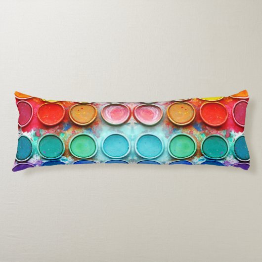 Coussins Longs Boîte de couleur de peinture d'amusement (Devant)