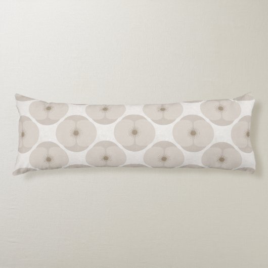 Coussins Longs Bold Minimalist Poppy Textured Floral Cream (Devant)