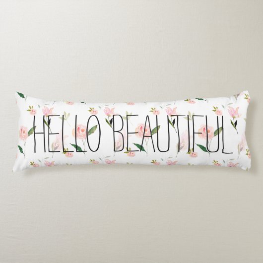 Coussins Longs Bonjour belle aquarelle florale (Devant)