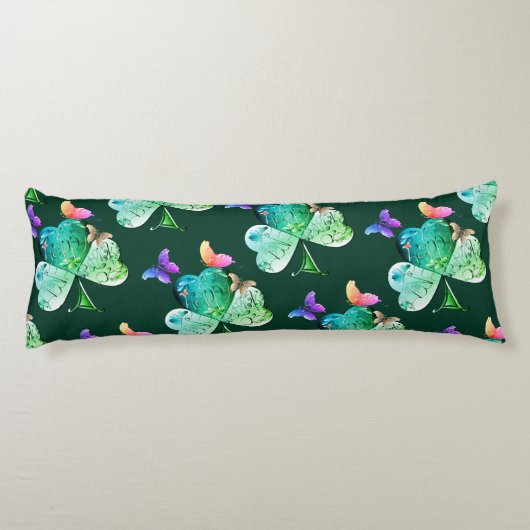 Coussins Longs "Bonne St Patrick's Day" Shamrock Sherpa (Dos)