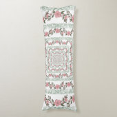 Coussins Longs Bordure rose verte Retro Y2K les années 70 Motif d (Devant (Vertical))