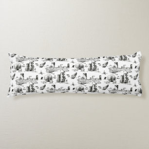 Coussins Longs Boston Toile