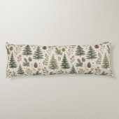 Coussins Longs Botanique forestière hivernale rustique (Dos)